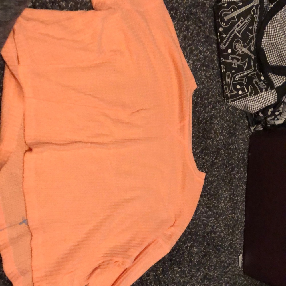 Orange/coral shirt (long sleeves)